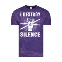 Cloud Purple i destroy silence drum set drummer gift Vintage Tee - linhVisuals