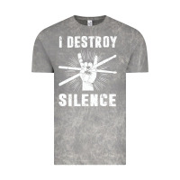 Cloud Rock i destroy silence drum set drummer gift Vintage Tee - linhVisuals