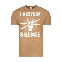 Vintage Camel i destroy silence drum set drummer gift Vintage Tee - linhVisuals