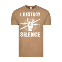Vintage Coffee i destroy silence drum set drummer gift Vintage Tee - linhVisuals