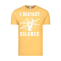 Vintage Mustard i destroy silence drum set drummer gift Vintage Tee - linhVisuals