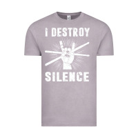 Vintage Zinc i destroy silence drum set drummer gift Vintage Tee - linhVisuals