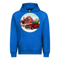 Cobalt Christmas farm Christmas Urban Hoodie - BarkalooDesign