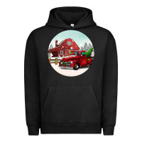 Pigment Black Christmas farm Christmas Urban Hoodie - BarkalooDesign
