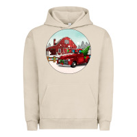 Pigment French Oak Christmas farm Christmas Urban Hoodie - BarkalooDesign