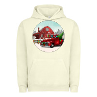 Pigment Pistachio Christmas farm Christmas Urban Hoodie - BarkalooDesign