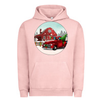 Pigment Salmon Christmas farm Christmas Urban Hoodie - BarkalooDesign