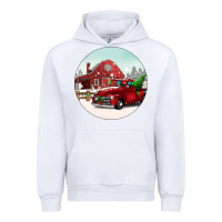 White Christmas farm Christmas Urban Hoodie - BarkalooDesign