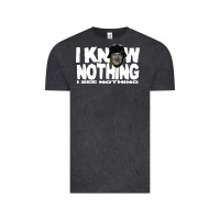 Vintage Black i know nothing Vintage Tee - linhVisuals