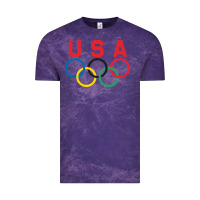 Cloud Purple OLYMPIC RINGS Vintage Tee - linhVisuals
