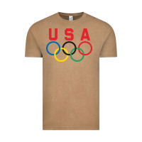 Vintage Coffee OLYMPIC RINGS Vintage Tee - linhVisuals