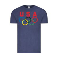 Vintage Denim OLYMPIC RINGS Vintage Tee - linhVisuals