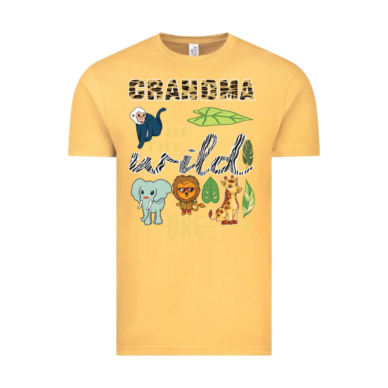 Grandma Of The Wild One Zoo Mother Birthday Safari Jungle Long Sleeve Vintage Tee by linhVisuals | Teevron