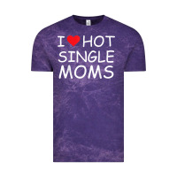 Cloud Purple i love hot single moms tee red heart hot mother milf mommy t shirt Vintage Tee - linhVisuals