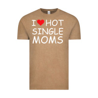 Vintage Coffee i love hot single moms tee red heart hot mother milf mommy t shirt Vintage Tee - linhVisuals