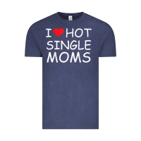 Vintage Denim i love hot single moms tee red heart hot mother milf mommy t shirt Vintage Tee - linhVisuals