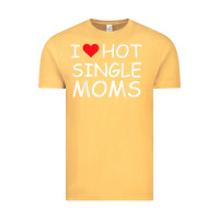 Vintage Mustard i love hot single moms tee red heart hot mother milf mommy t shirt Vintage Tee - linhVisuals
