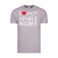 Vintage Zinc i love hot single moms tee red heart hot mother milf mommy t shirt Vintage Tee - linhVisuals