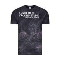 Cloud Black i used to be f cking stupid Vintage Tee - linhVisuals