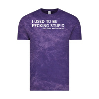 Cloud Purple i used to be f cking stupid Vintage Tee - linhVisuals