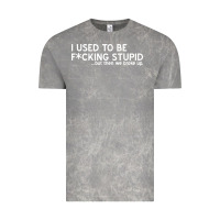 Cloud Rock i used to be f cking stupid Vintage Tee - linhVisuals