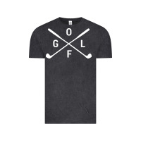 Vintage Black Golf Club 001 Vintage Tee - linhVisuals