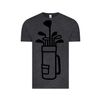 Vintage Black Golf Club 003 Vintage Tee - linhVisuals