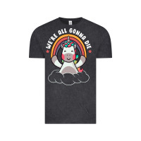 Vintage Black we're all gonna die funny cute unicorn Vintage Tee - linhVisuals