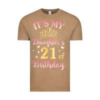 Vintage Coffee it's my daughter's 21st birthday happy to her mommy daddy t shirt Vintage Tee - linhVisuals