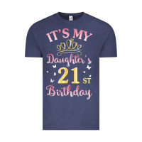 Vintage Denim it's my daughter's 21st birthday happy to her mommy daddy t shirt Vintage Tee - linhVisuals