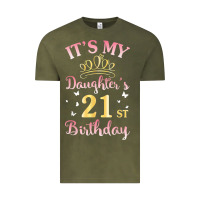 Vintage Olive it's my daughter's 21st birthday happy to her mommy daddy t shirt Vintage Tee - linhVisuals