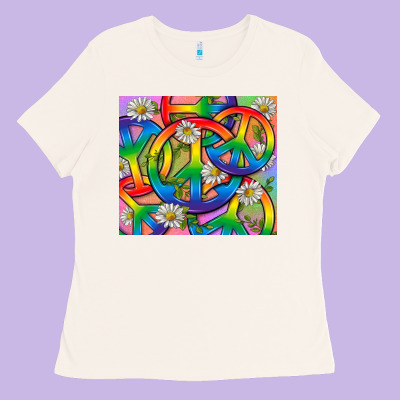 Pride Lgbtq+ Peace Tumbler Ladies Tee Designed By Bundleandbundleshop
