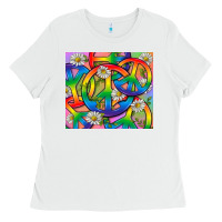 White Pride LGBTQ+ Peace Tumbler Ladies Tee - BundleAndBundleShop