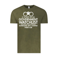 Vintage Olive if i'm not on the government watchlist Vintage Tee - linhVisuals