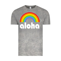 Cloud Rock Aloha Rainbow Hawaii 808 Island Hawaiian Vintage Tee - linhVisuals