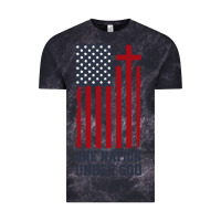 Cloud Black american flag one nation under god Vintage Tee - linhVisuals