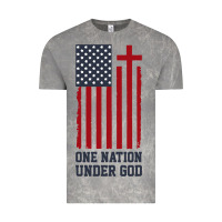 Cloud Rock american flag one nation under god Vintage Tee - linhVisuals
