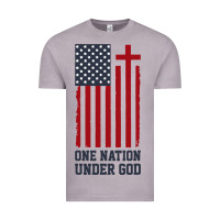 Vintage Zinc american flag one nation under god Vintage Tee - linhVisuals