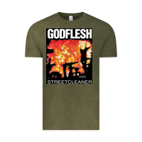 Vintage Olive GODFLESH Streetcleaner Vintage Tee - linhVisuals