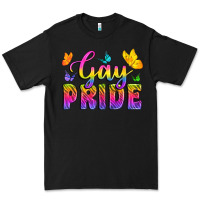 Black Gay Pride With Butterfly Premium Tee - BundleAndBundleShop