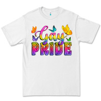 White Gay Pride With Butterfly Premium Tee - BundleAndBundleShop