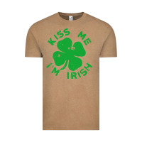 Vintage Coffee kiss me im irish funny saint patrick day womens Vintage Tee - linhVisuals