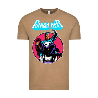 Vintage Coffee superhero punish her Vintage Tee - linhVisuals