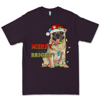 Plum merry and bright pug Premium Tee - RanaPortraitStore