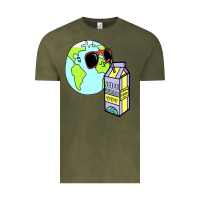 Vintage Olive wrld drink Vintage Tee - linhVisuals