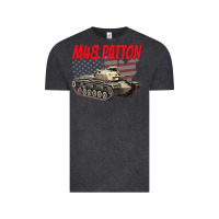 Vintage Black cold war battle tank m48 patton gamer Vintage Tee - linhVisuals
