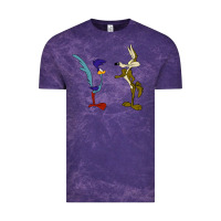 Cloud Purple coyote and the road runner Vintage Tee - linhVisuals