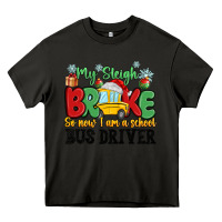 Asphalt my sleigh broke so now i am a school bus driver Heavy Core Tee - MaliasSmallBusiness