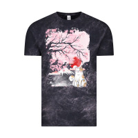 Cloud Black japan t  shirt sakura cat t  shirt Vintage Tee - linhVisuals