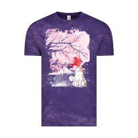 Cloud Purple japan t  shirt sakura cat t  shirt Vintage Tee - linhVisuals